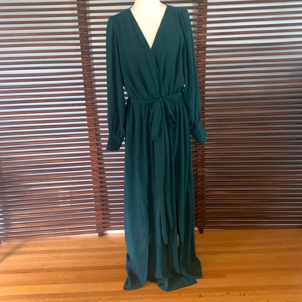 Elegant Green Maxi Dress